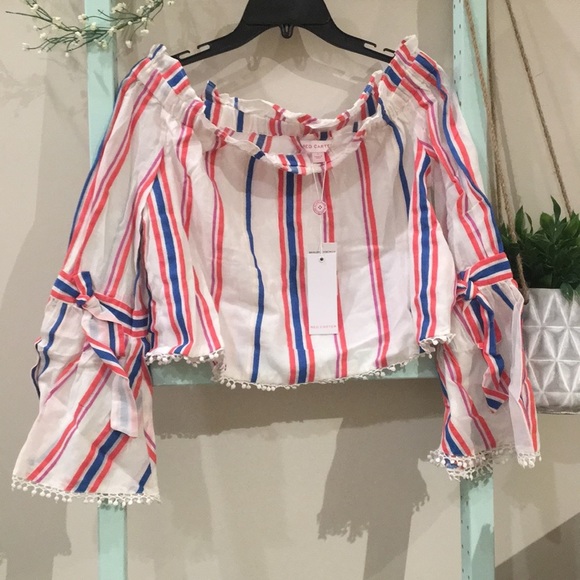 NWT Anthropologie Red Carter Off the Shoulder Top - Picture 5 of 10